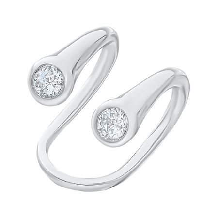 Серебряная серьга с фианитами и родированием татьяна витальевна устинова серьга артемиды