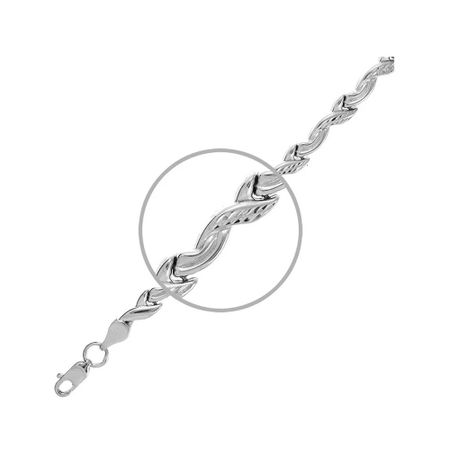 Серебряный браслет Ролекс с родированием