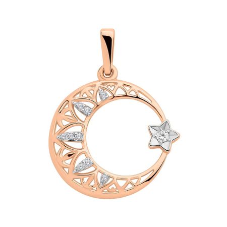 Золотая мусульманская подвеска с фианитами