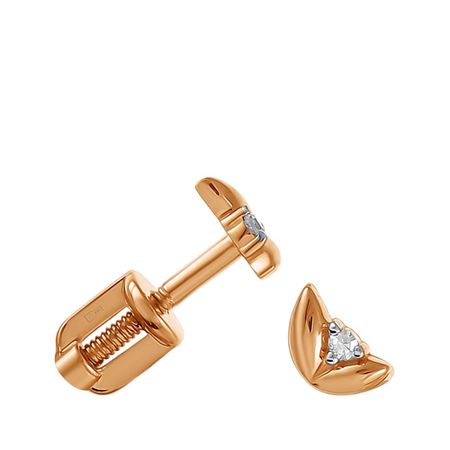 Серьги-пусеты из золота с бриллиантами