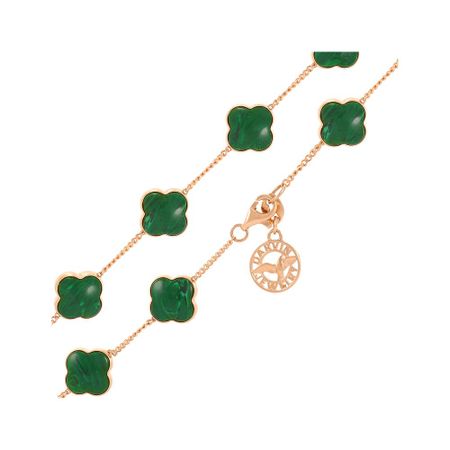 Золотой браслет с малахитом из коллекции КЛЕВЕР