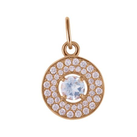 Подвеска из серебра с топазом и фианитами