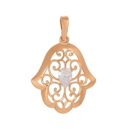 Золотая мусульманская подвеска с фианитом