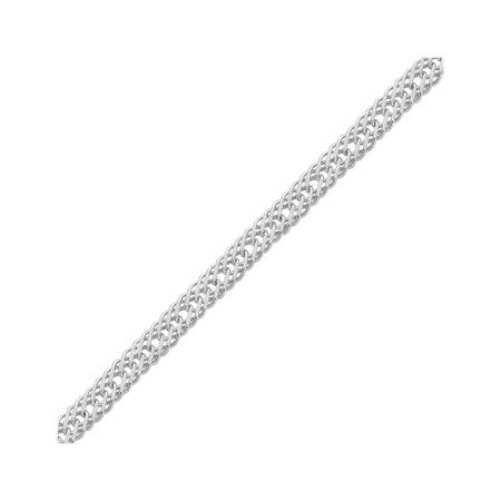 Серебряная полновесная цепочка Тройной ромб с алмазной гранью