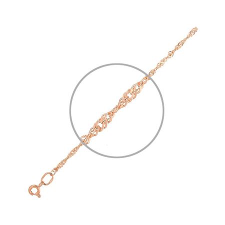 Золотая полновесная цепочка Двойной сингапур с алмазной гранью