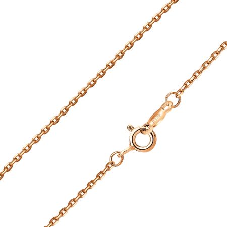 Золотая пустотелая цепочка Якорь