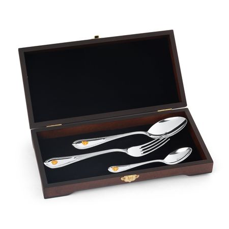 Серебряный десертный набор Герб (3 предмета) корней иванович чуковский серебряный герб