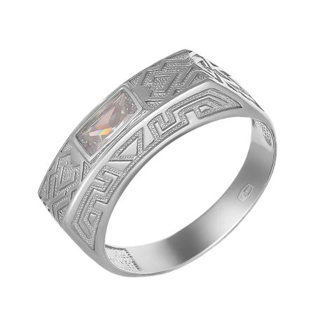 Серебряная печатка с фианитом