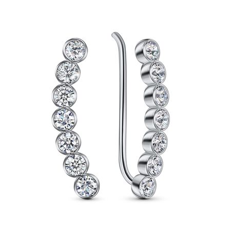 Серебряные серьги с фианитами