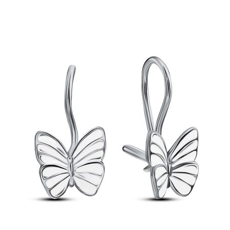 Серьги детские SOKOLOV Бабочка из серебра с эмалью