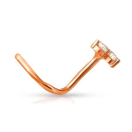 Пирсинг из золота с фианитами