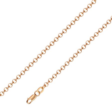 Золотая пустотелая цепочка Ролло