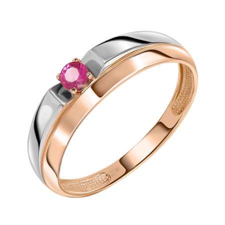 Кольцо из золота с рубином