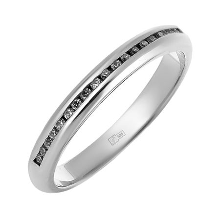 Обручальное кольцо из белого золота с бриллиантами кри ная пирамида из белого кварца