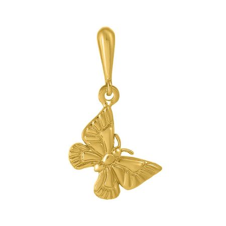 Серебряная подвеска Бабочка с позолотой светящаяся подвеска бабочка dreamburgh