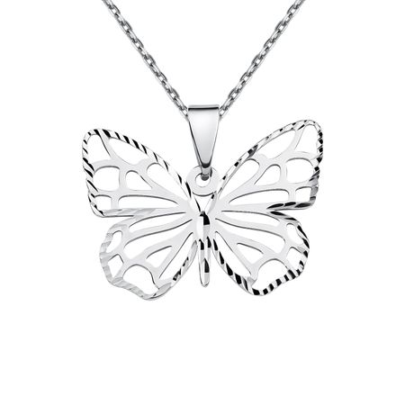 Серебряная подвеска Бабочка светящаяся подвеска бабочка dreamburgh