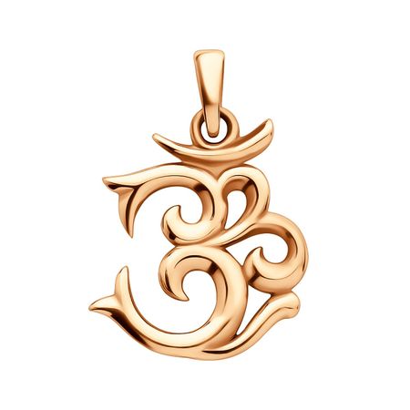 Золотая буддийская подвеска