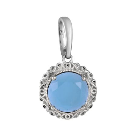 Подвеска из серебра с топазом