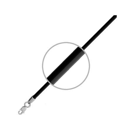 Кожаный браслет с серебряным замком с родированием