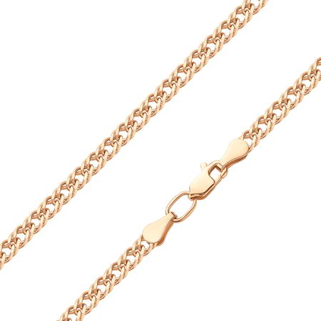 Золотая полновесная цепочка Двойной ромб с алмазной гранью