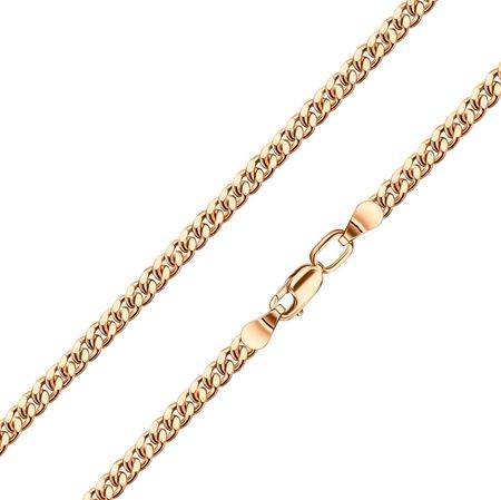 Золотая пустотелая цепочка Панцирь с алмазной гранью