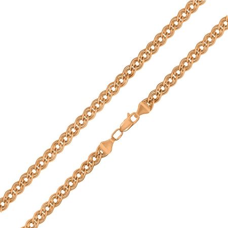 Золотая пустотелая цепочка Нонна с алмазной гранью