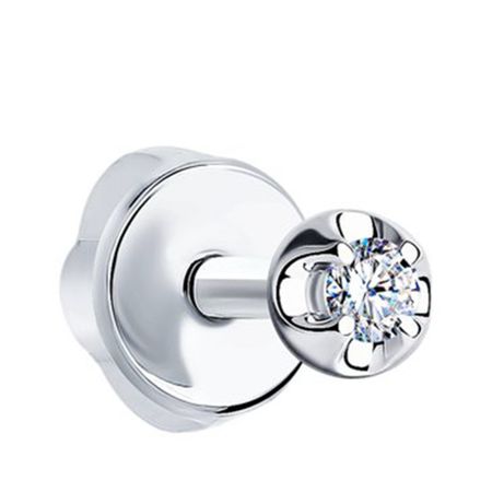 Золотая серьга с бриллиантом