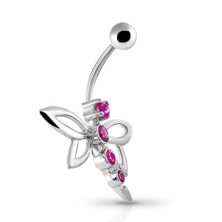 Серебряный пирсинг Стрекоза с фианитами татьяна булатова стрекоза ты моя бестолковая