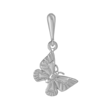 Серебряная подвеска Бабочка с родированием светящаяся подвеска бабочка dreamburgh