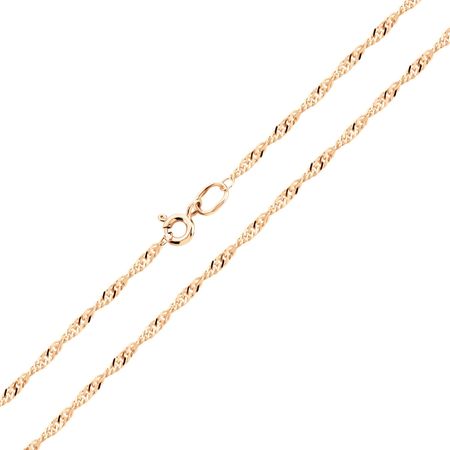 Золотая полновесная цепочка Двойной сингапур с алмазной гранью