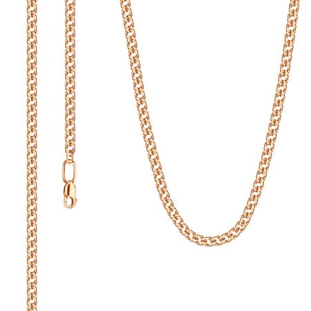 Золотая пустотелая цепочка Панцирь двойной с алмазной гранью