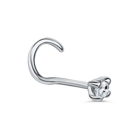 Серебряный пирсинг с фианитом