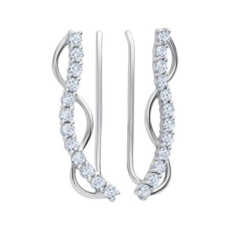 Серебряные серьги с фианитами