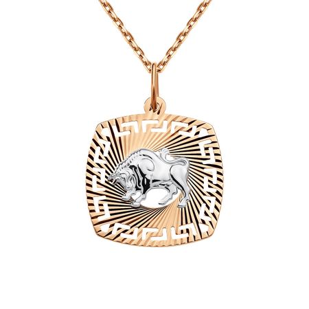 Золотая подвеска со знаком зодиака Телец иван михайлович бенгальский гримуар телец фарфоровый grimoire vitulum fictilem том iii