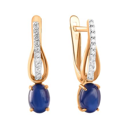 Серьги TALANT из золота с сапфирами и бриллиантами