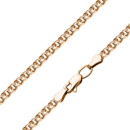 Золотая полновесная цепочка Бисмарк с алмазной гранью