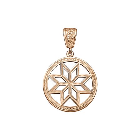 Серебряная подвеска Алатырь с позолотой