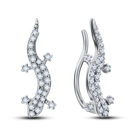 Серебряные серьги с фианитами