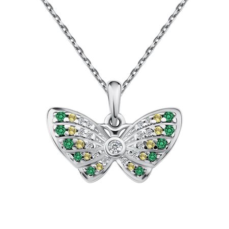 Серебряная подвеска с фианитами