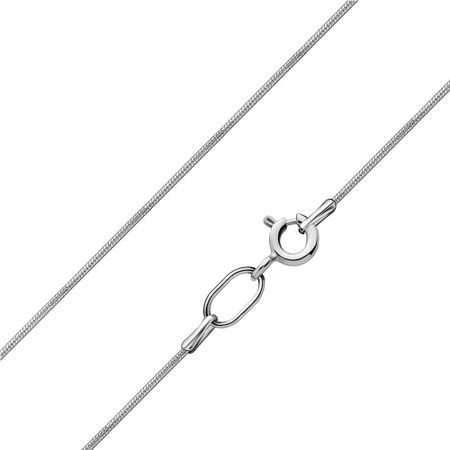 Серебряная цепочка Снейк с алмазной гранью и родированием