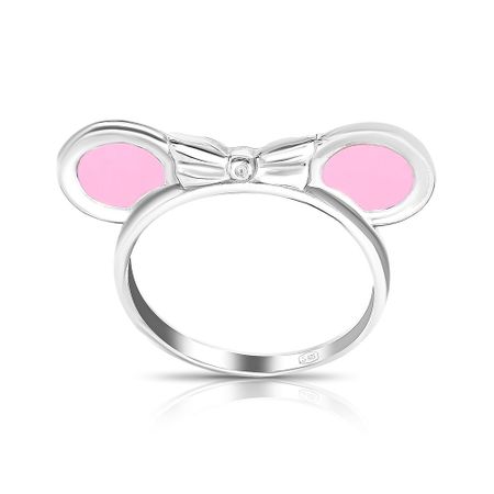 Кольцо детское из серебра с эмалью