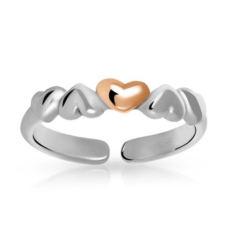 Двухсплавное кольцо из серебра и золота из коллекции АНДОРА