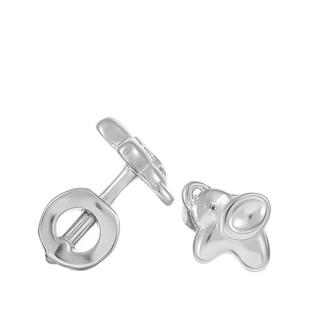 Серьги-пусеты детские Слон из серебра украшения слон синего а из смолы