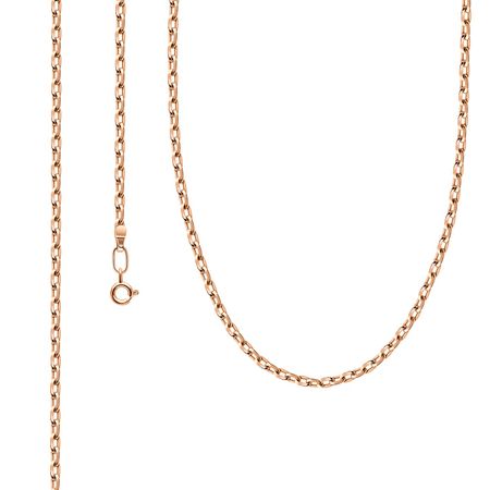 Серебряная полновесная цепочка Квадратный якорь с позолотой