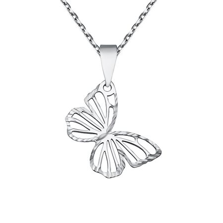 Серебряная подвеска Бабочка с родированием светящаяся подвеска бабочка dreamburgh