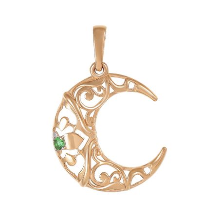 Золотая мусульманская подвеска с фианитом
