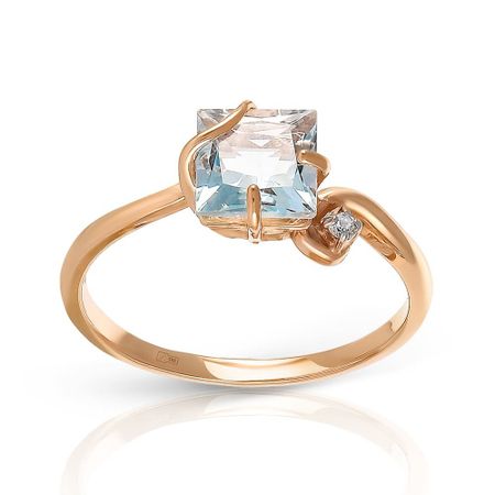 Кольцо TALANT из золота с топазом и фианитом