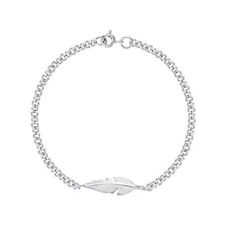 Серебряный браслет Лист с родированием лист стикеров 13 карт феликс земля королей