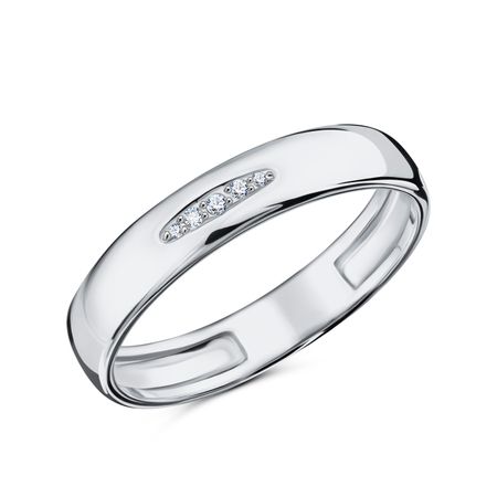 Золотое обручальное кольцо с кристаллами SWAROVSKI