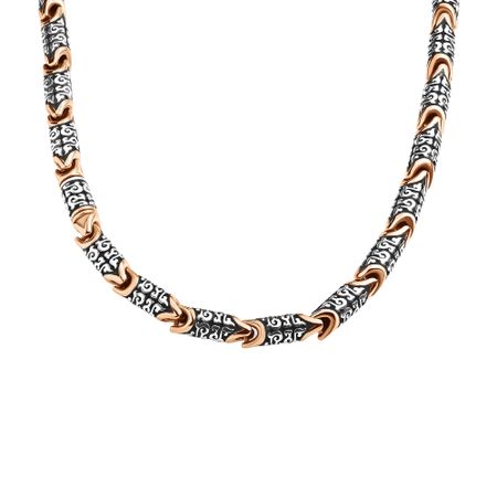 Серебряное колье с позолотой и чернением